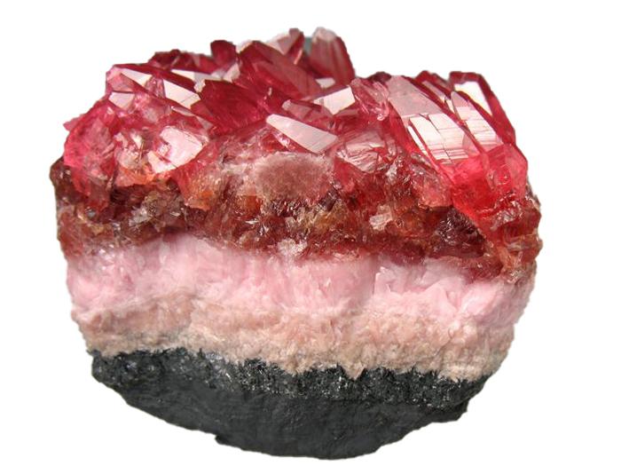 Rhodochrosite on Manganite