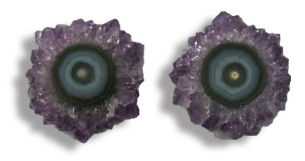 Purple and Blue Ringed Agate Stalactite